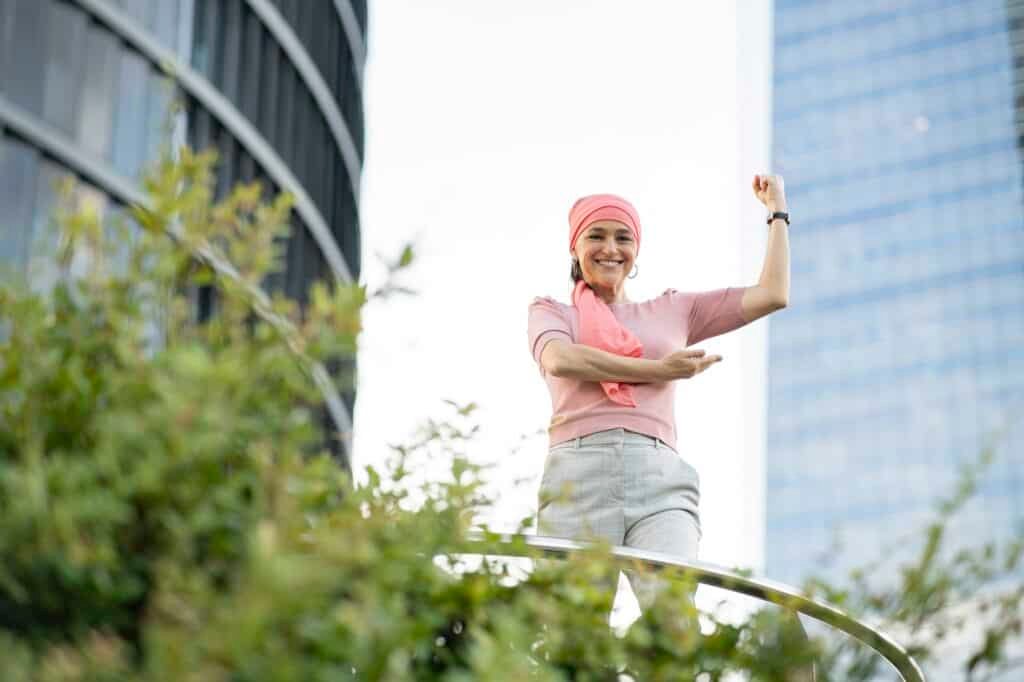mature woman with breast cancer