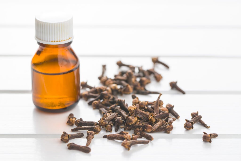 Essential oil of cloves.